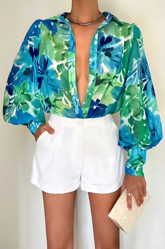 FLEETWOOD BLOUSE - STELANI BLUE sold by Runaway The Label