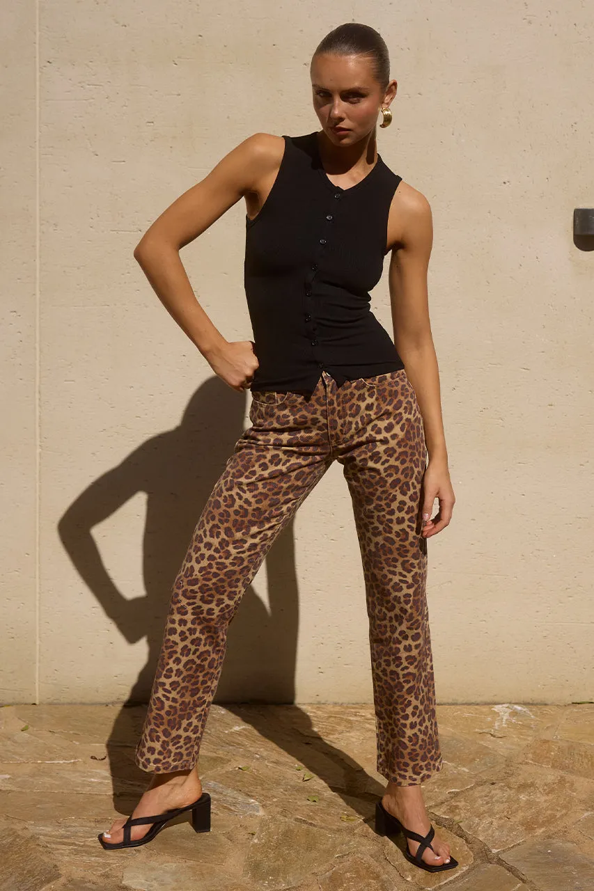 GIGI PANT - LEOPARD sold by Runaway The Label product image thumbnail 4