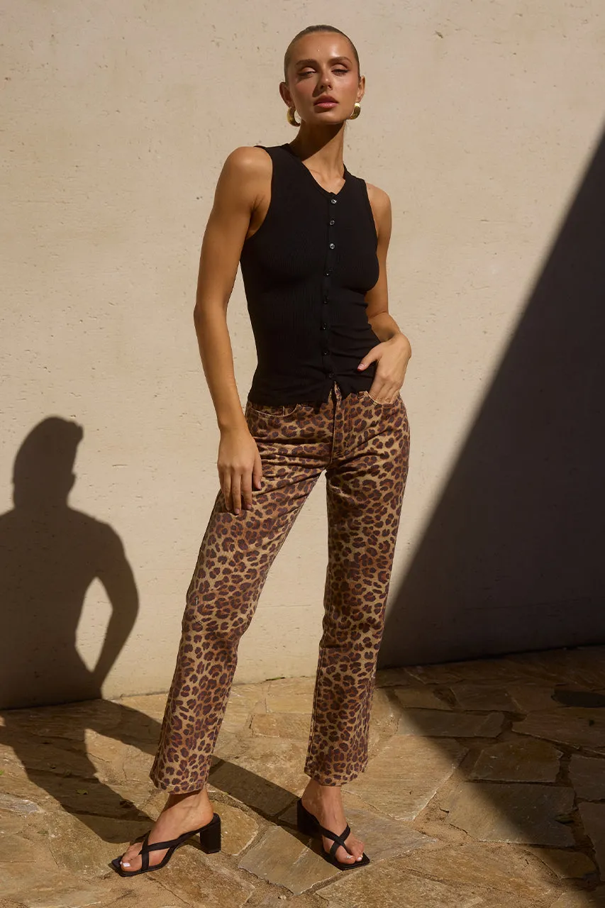 GIGI PANT - LEOPARD sold by Runaway The Label