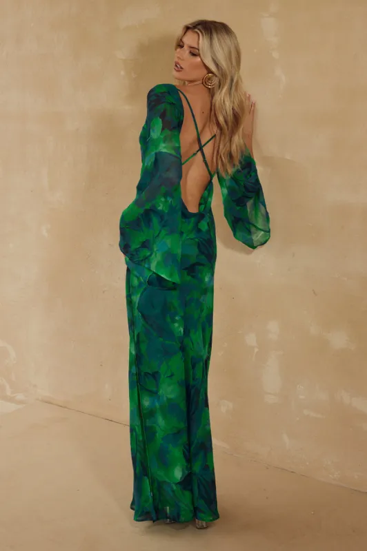 KIMBER MAXI DRESS - CALISTA GREEN sold by Runaway The Label