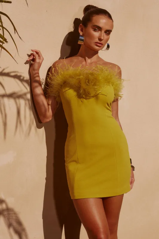 VALENTINA MINI DRESS - CITRUS sold by Runaway The Label