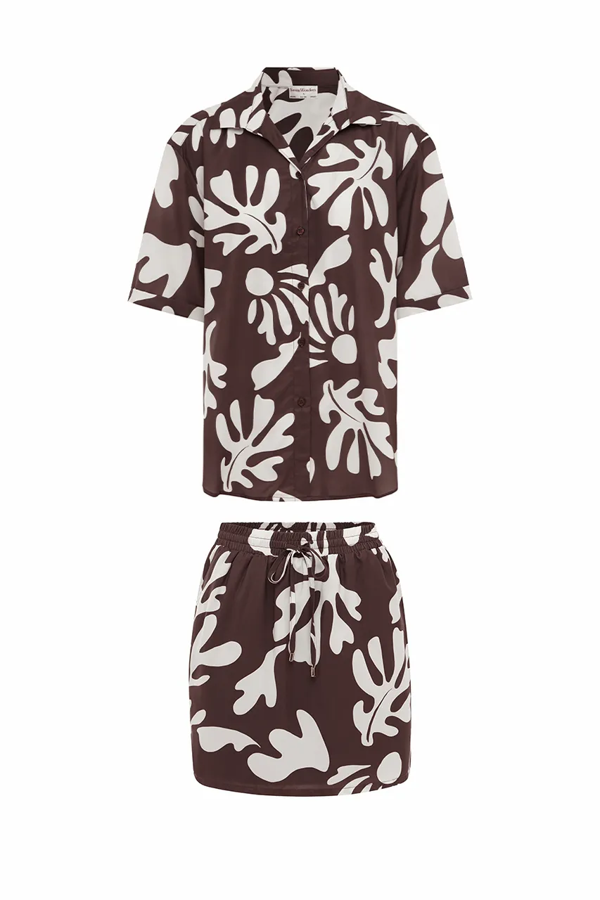 ACADIA SHORT SLEEVE SHIRT - CHOCOLATE BOTANICA sold by Runaway The Label product image thumbnail 5