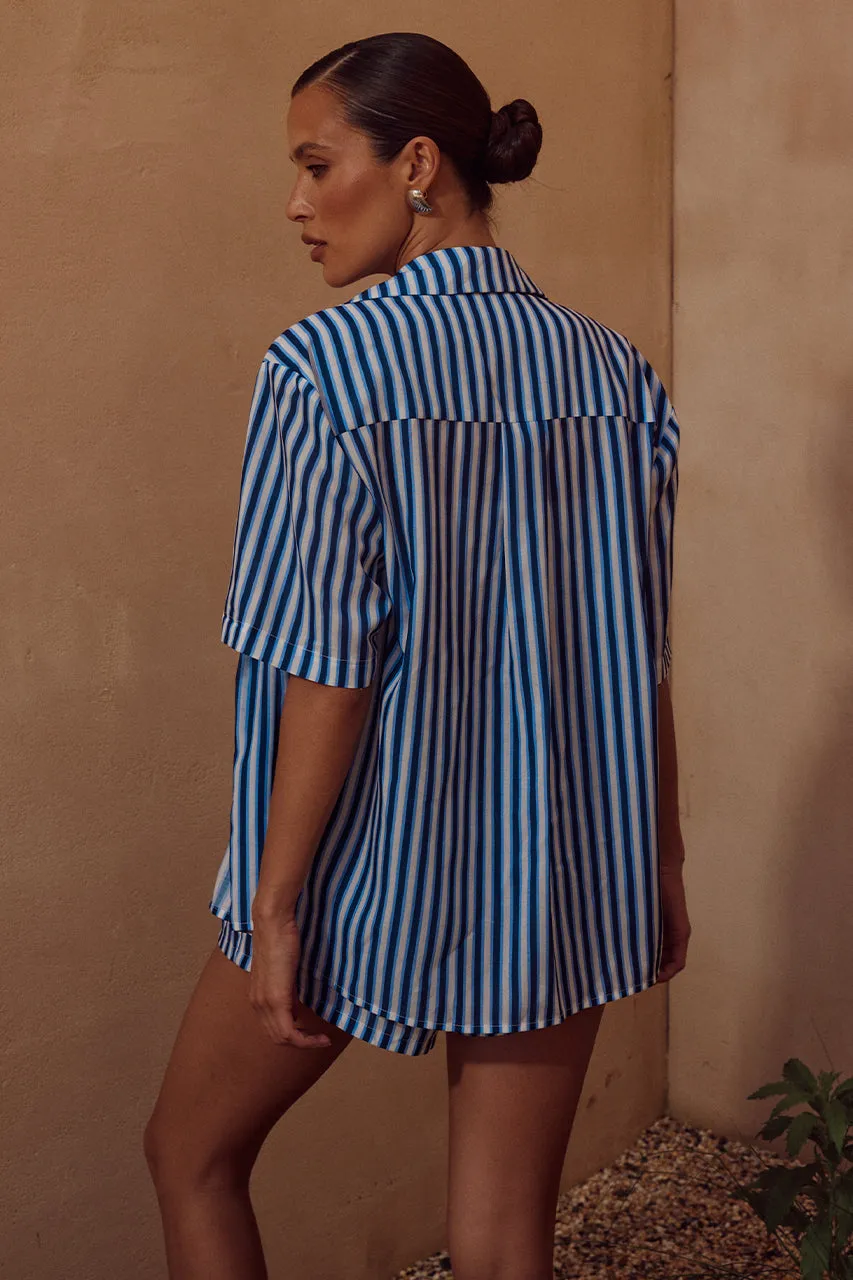 INDIGO SHIRT - INDIGO STRIPE sold by Runaway The Label product image thumbnail 2