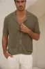 CASPER KNIT SHIRT - MILITARY sold by Runaway The Label