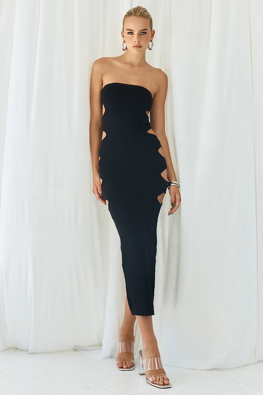 NALINI MIDI DRESS - BLACK sold by Runaway The Label product image thumbnail 4
