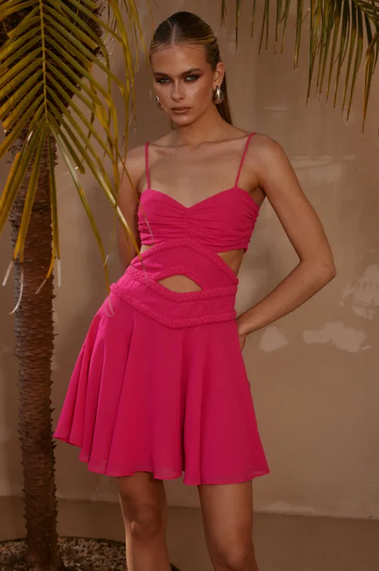 BRADY MINI DRESS - FUCHSIA sold by Runaway The Label