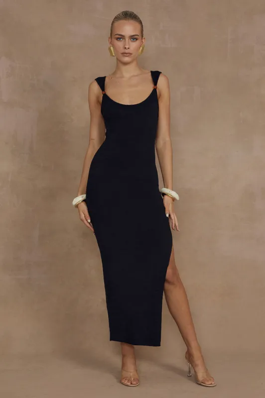 TAKITA MIDI DRESS - BLACK sold by Runaway The Label