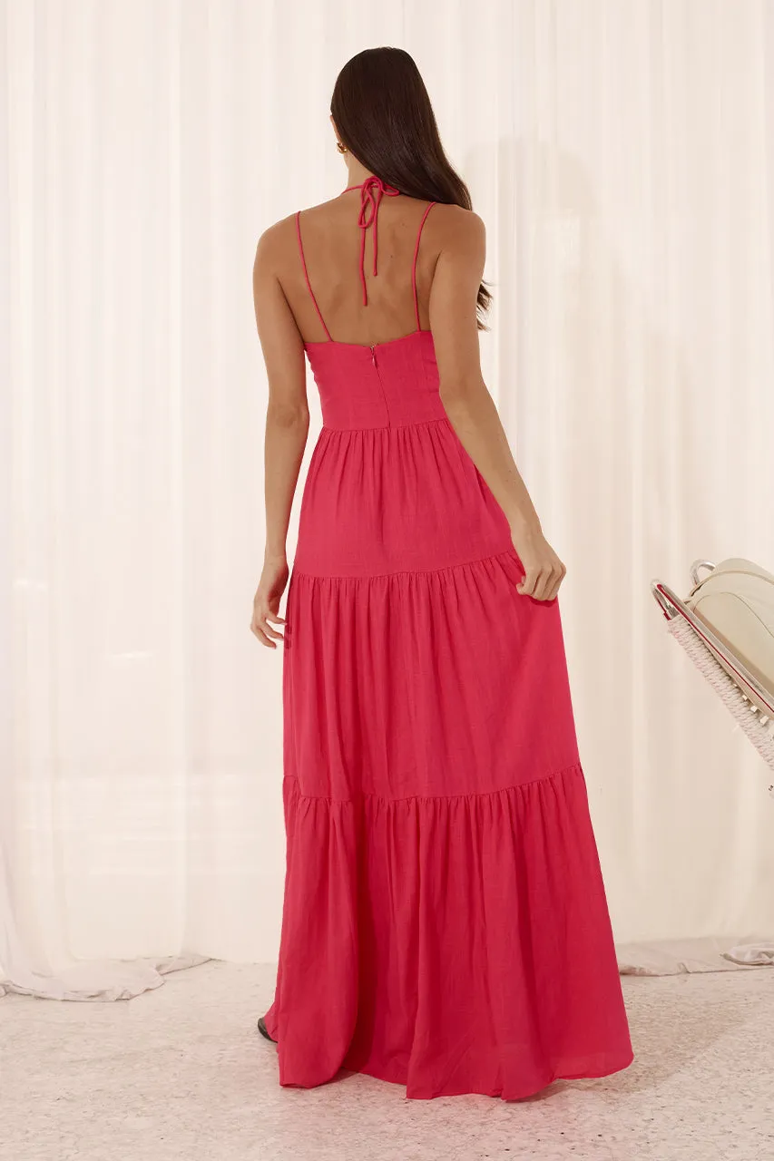 CHIARA MAXI DRESS - HOT PINK sold by Runaway The Label product image thumbnail 2