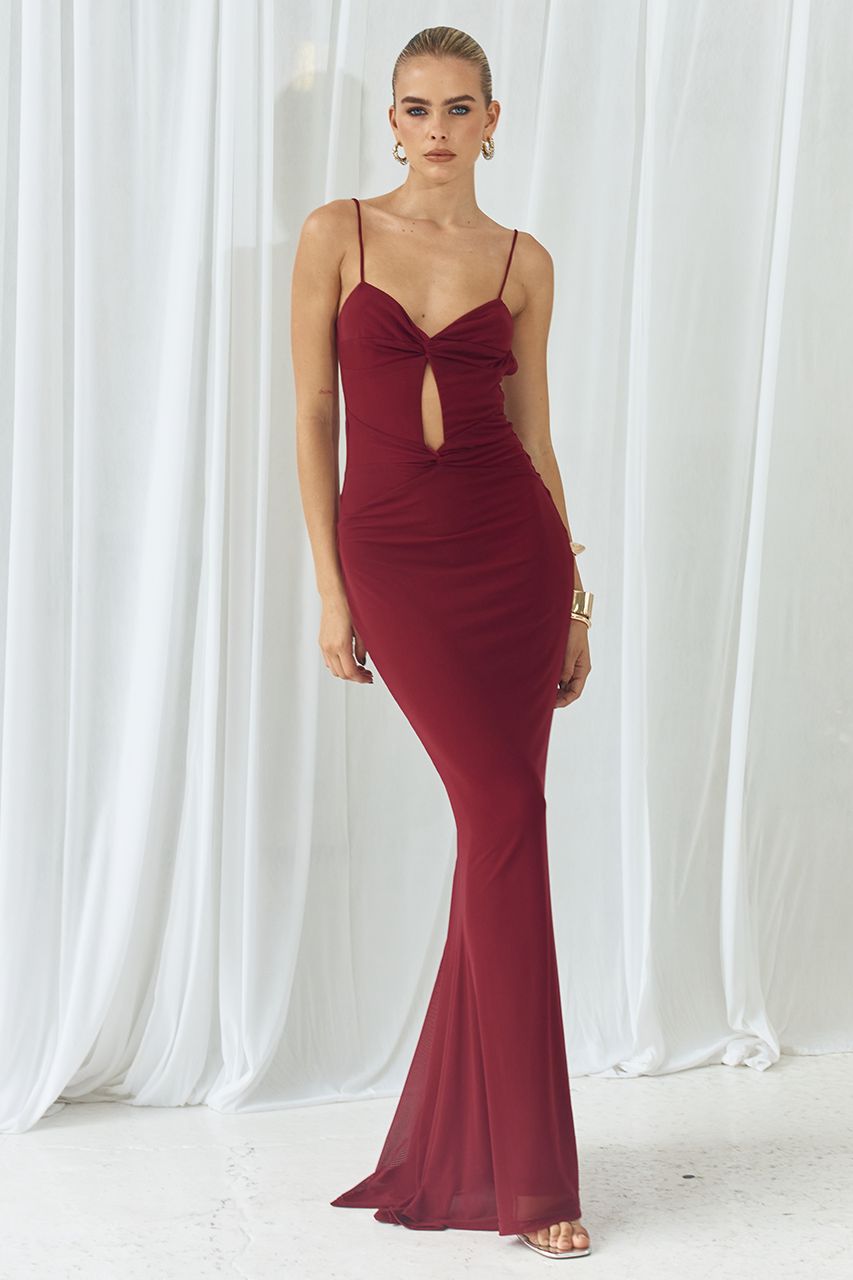 MARL MAXI DRESS - MERLOT sold by Runaway The Label
