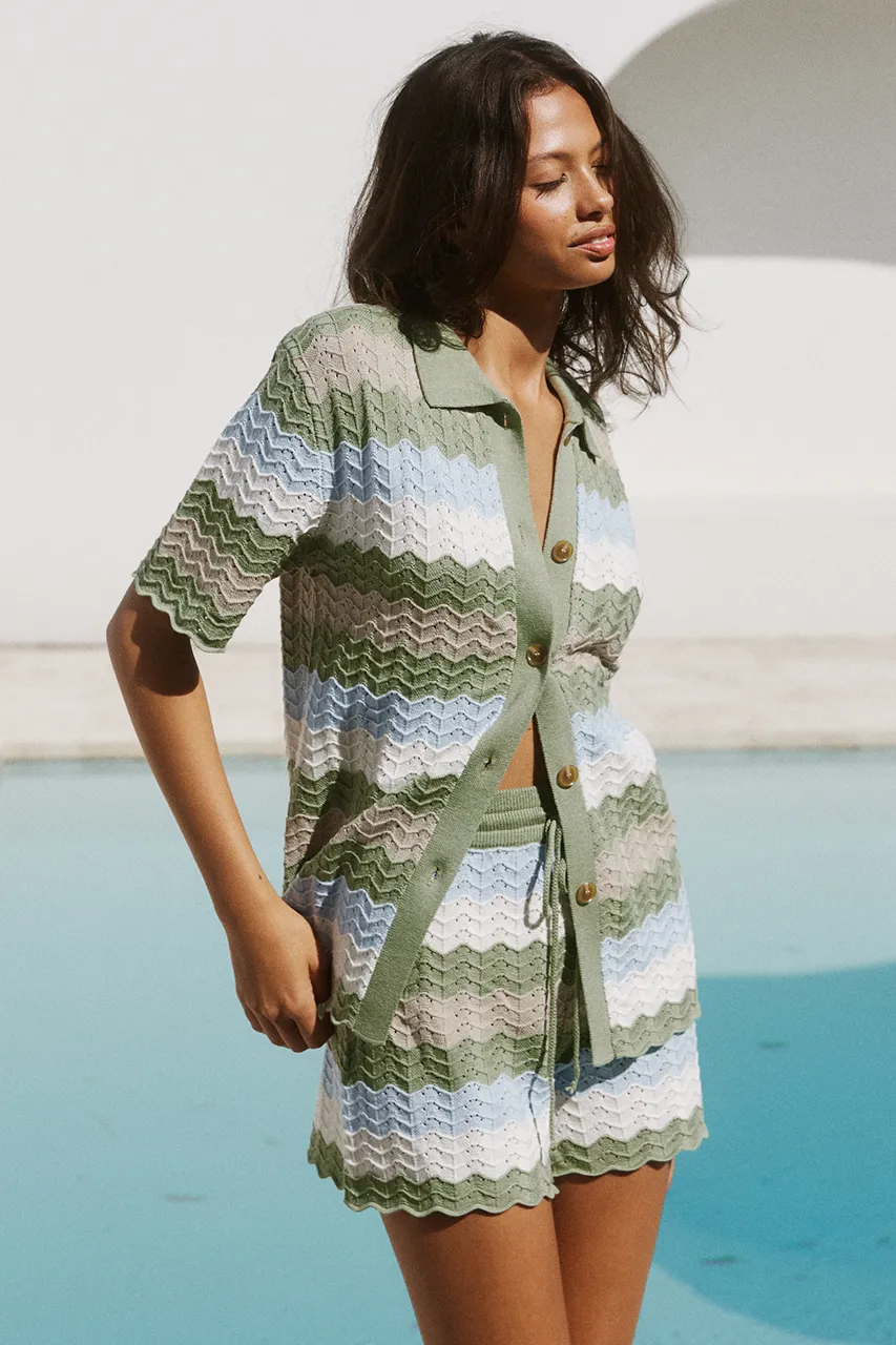 CAM SHIRT - SAGE COMBO sold by Runaway The Label product image thumbnail 3