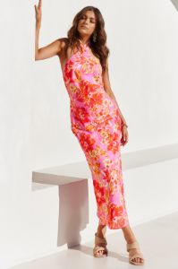 Leyana Dress - Pink Floral sold by Runaway The Label
