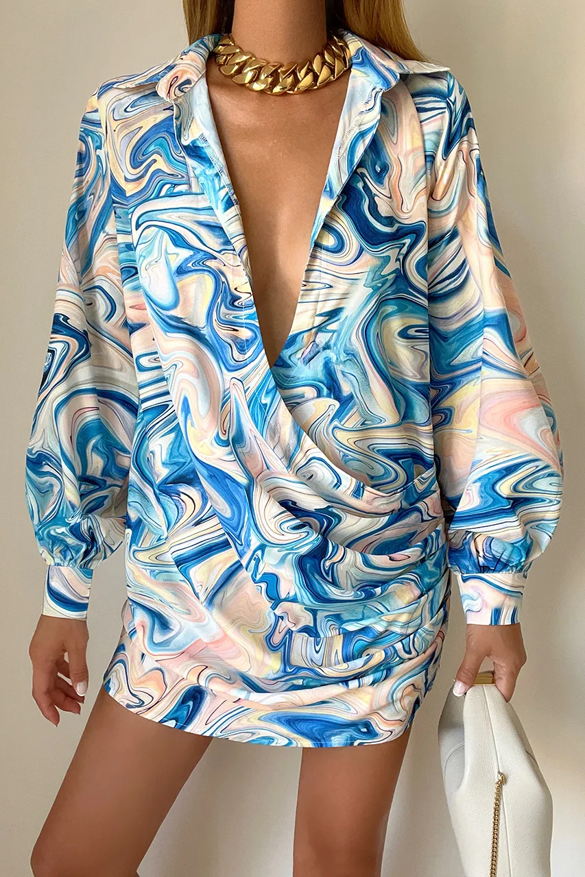 Etoile Shirt Dress - Blue sold by Runaway The Label