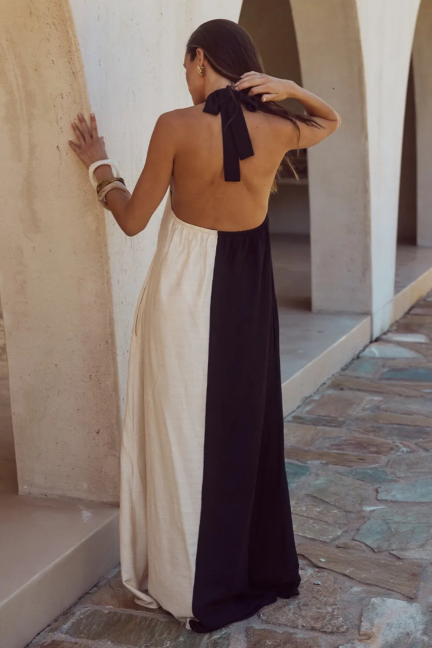 RIVIERA MAXI DRESS - BLACK/SAND sold by Runaway The Label product image thumbnail 2