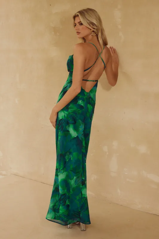 BENITO MAXI DRESS - CALISTA GREEN sold by Runaway The Label