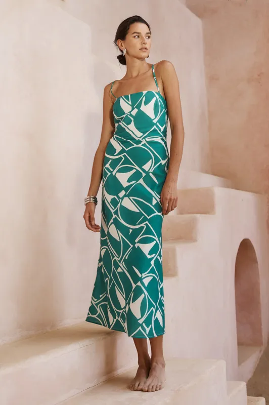 GIANI MIDI DRESS - GREEN sold by Runaway The Label
