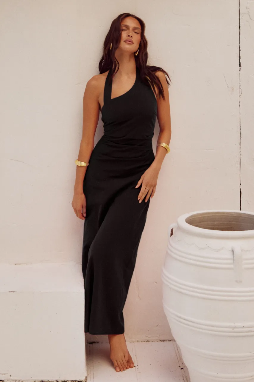 SAPHIRA LONG MIDI DRESS - BLACK sold by Runaway The Label