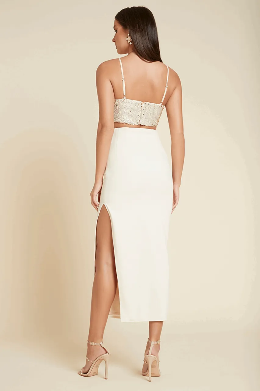 ASTON MIDI SKIRT - SAND sold by Runaway The Label product image thumbnail 2