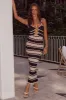 SHILOH MIDI DRESS - BLACK/SAND sold by Runaway The Label