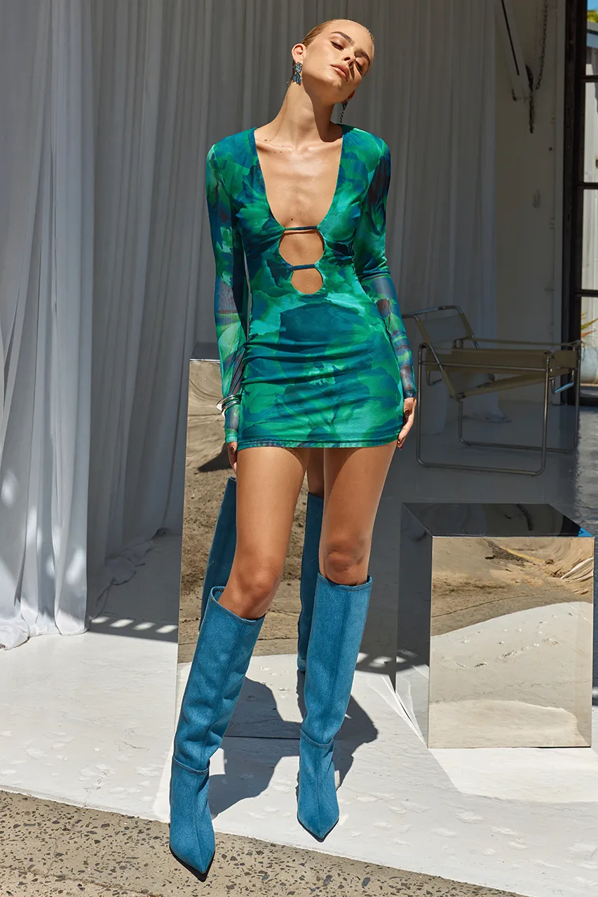 Kapri Mini Dress - Green Floral sold by Runaway The Label product image thumbnail 4