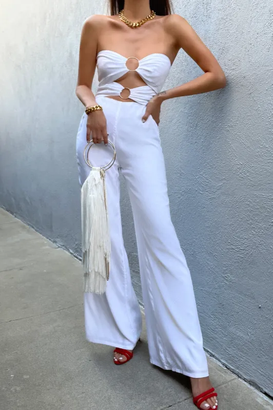 Etta Jumpsuit - White sold by Runaway The Label