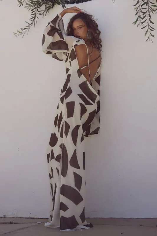 KIMBER MAXI DRESS - LAZURE CHOCOLATE sold by Runaway The Label