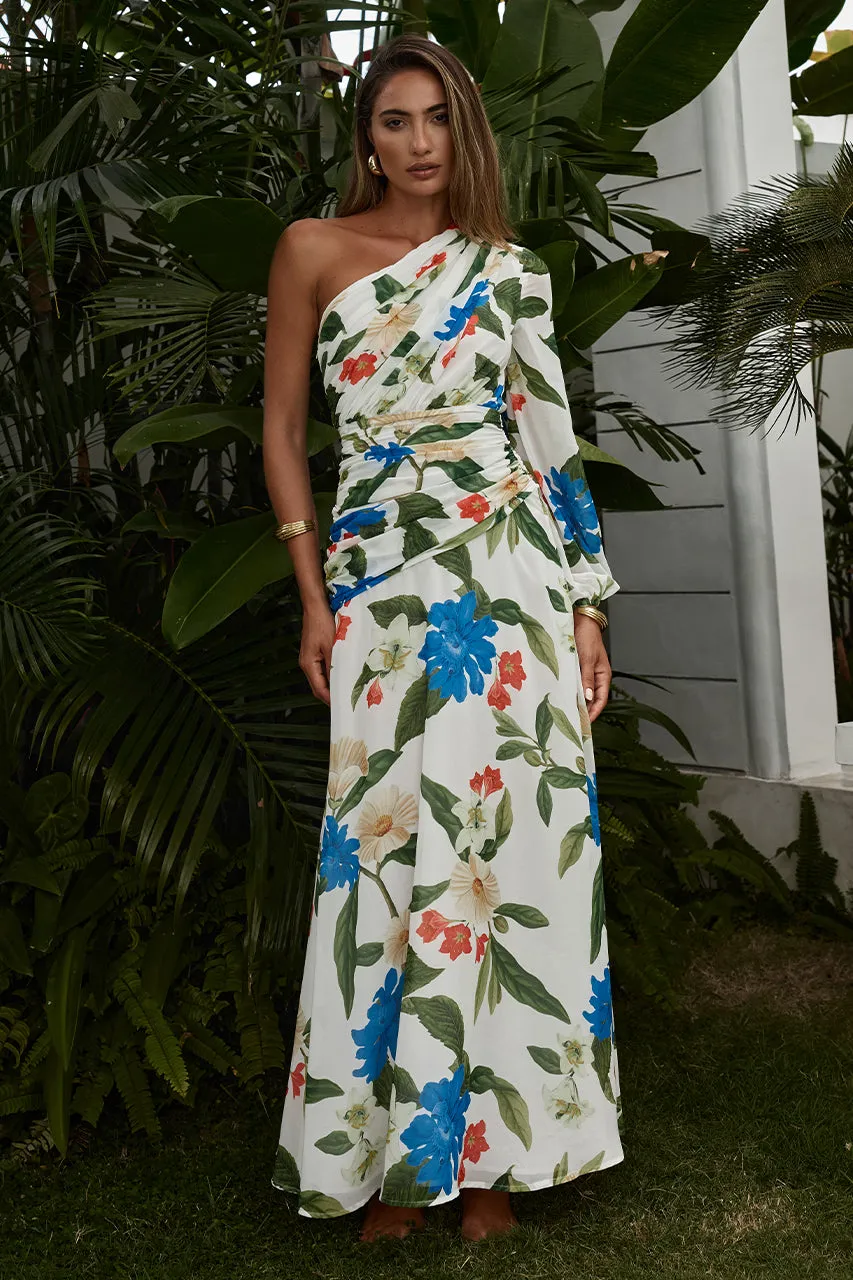 FLORIA MAXI DRESS - WHITE FLORAL sold by Runaway The Label product image thumbnail 4