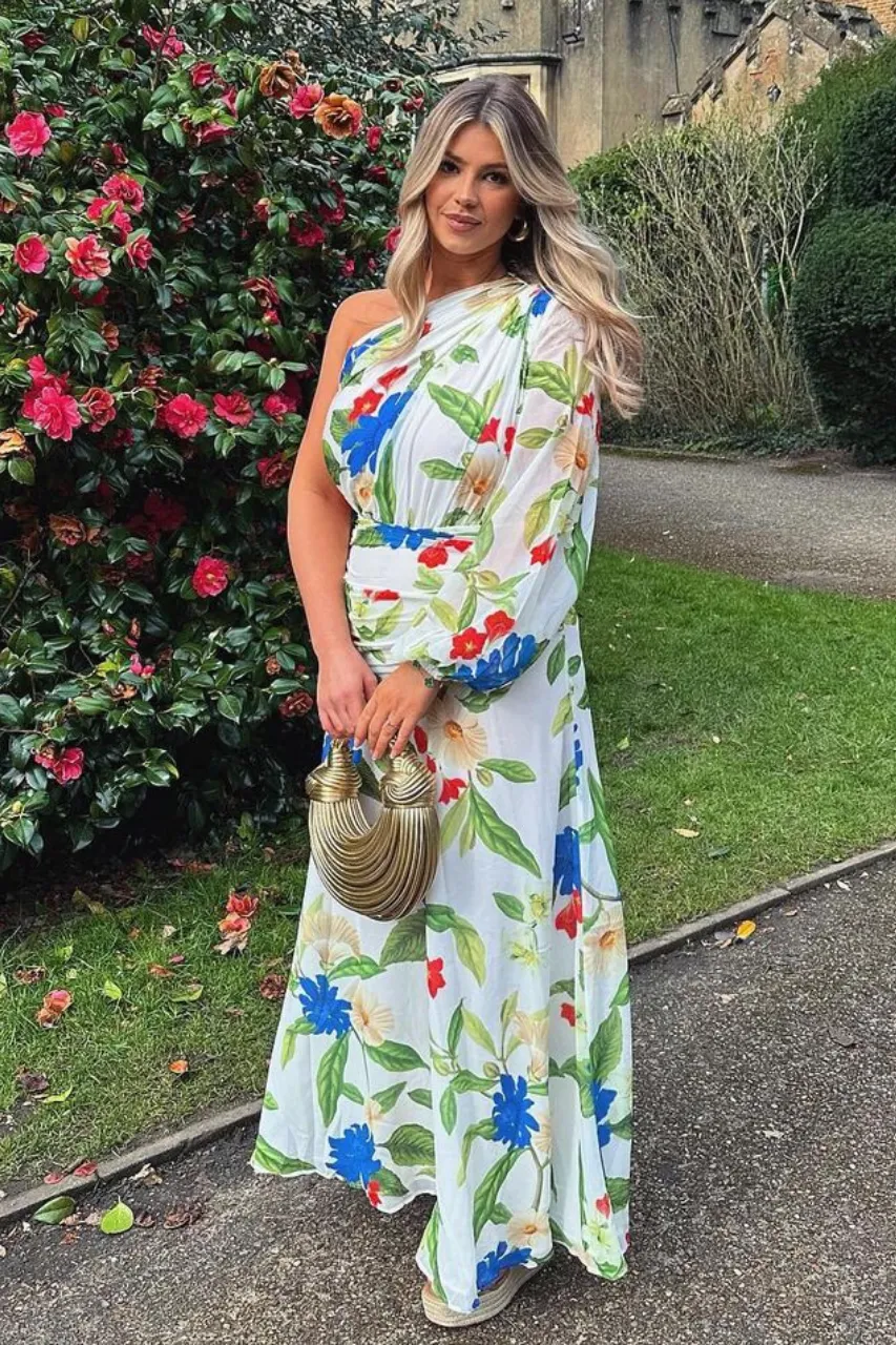 FLORIA MAXI DRESS - WHITE FLORAL sold by Runaway The Label product image thumbnail 5