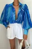 Fleetwood Blouse - Blue Rowena sold by Runaway The Label