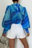 Fleetwood Blouse - Blue Rowena sold by Runaway The Label