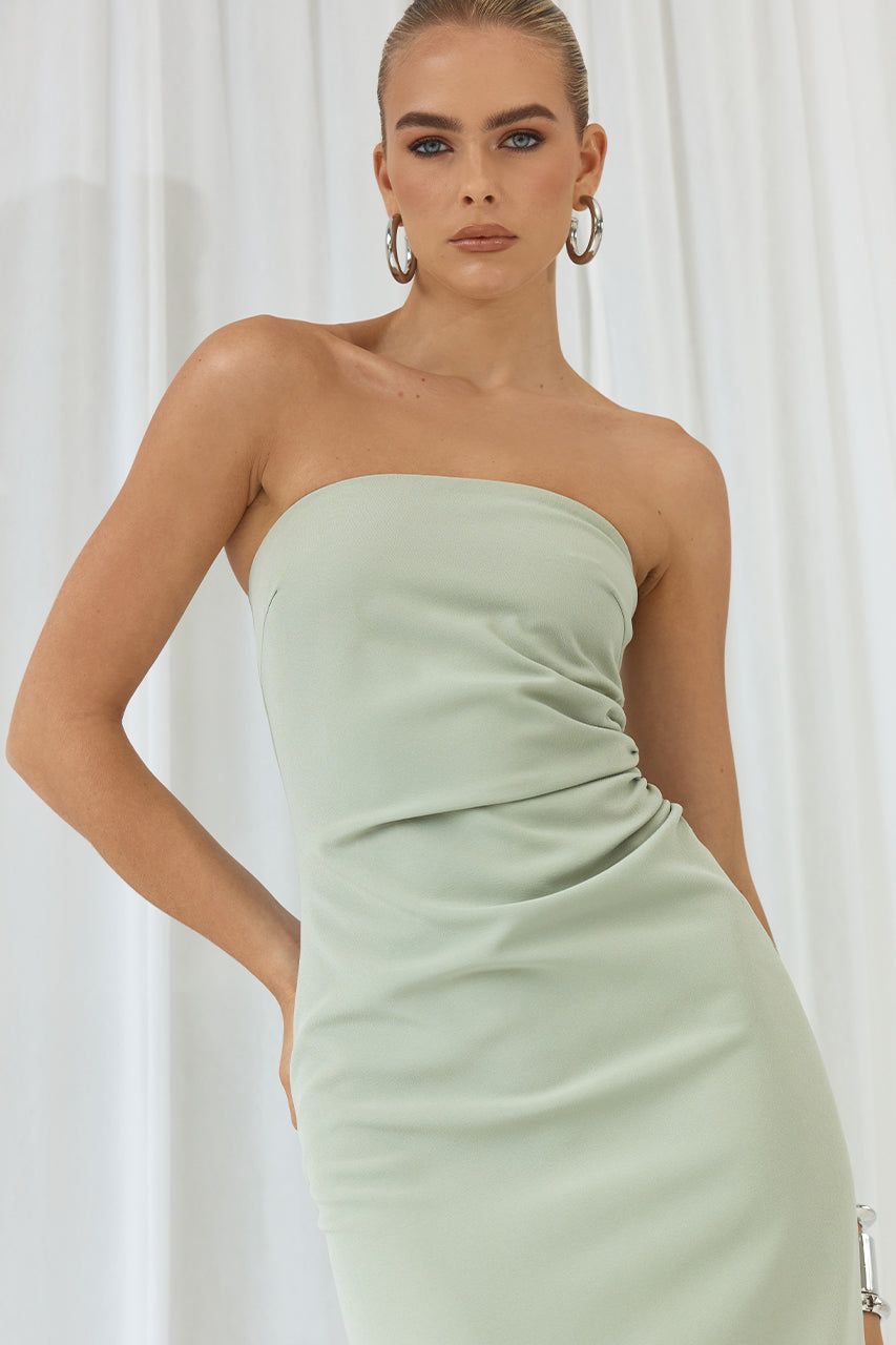 DEMY MIDI DRESS - SAGE sold by Runaway The Label product image thumbnail 3