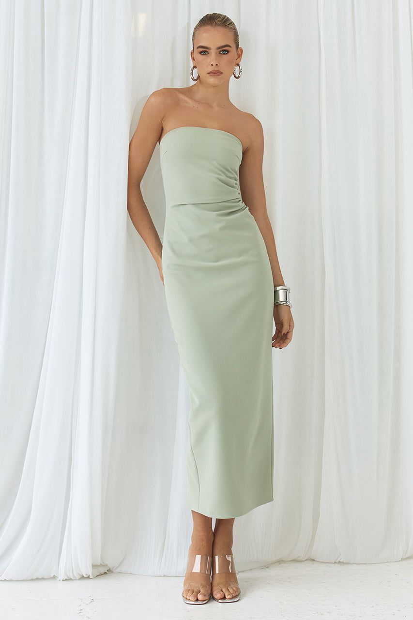 DEMY MIDI DRESS - SAGE sold by Runaway The Label