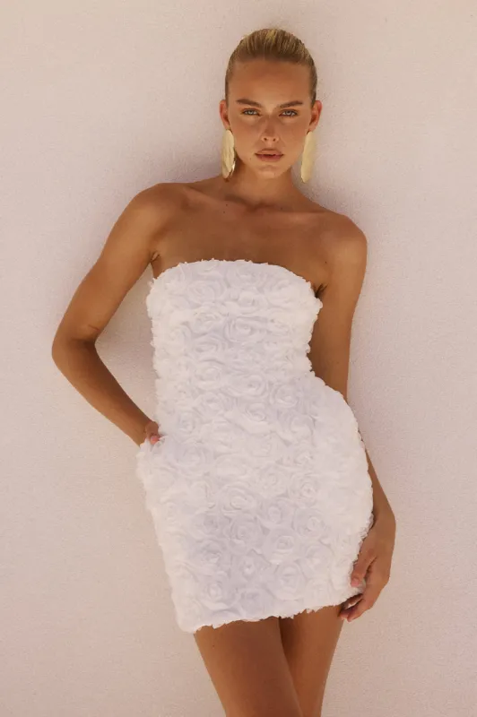 ROSALINE MINI DRESS - WHITE sold by Runaway The Label
