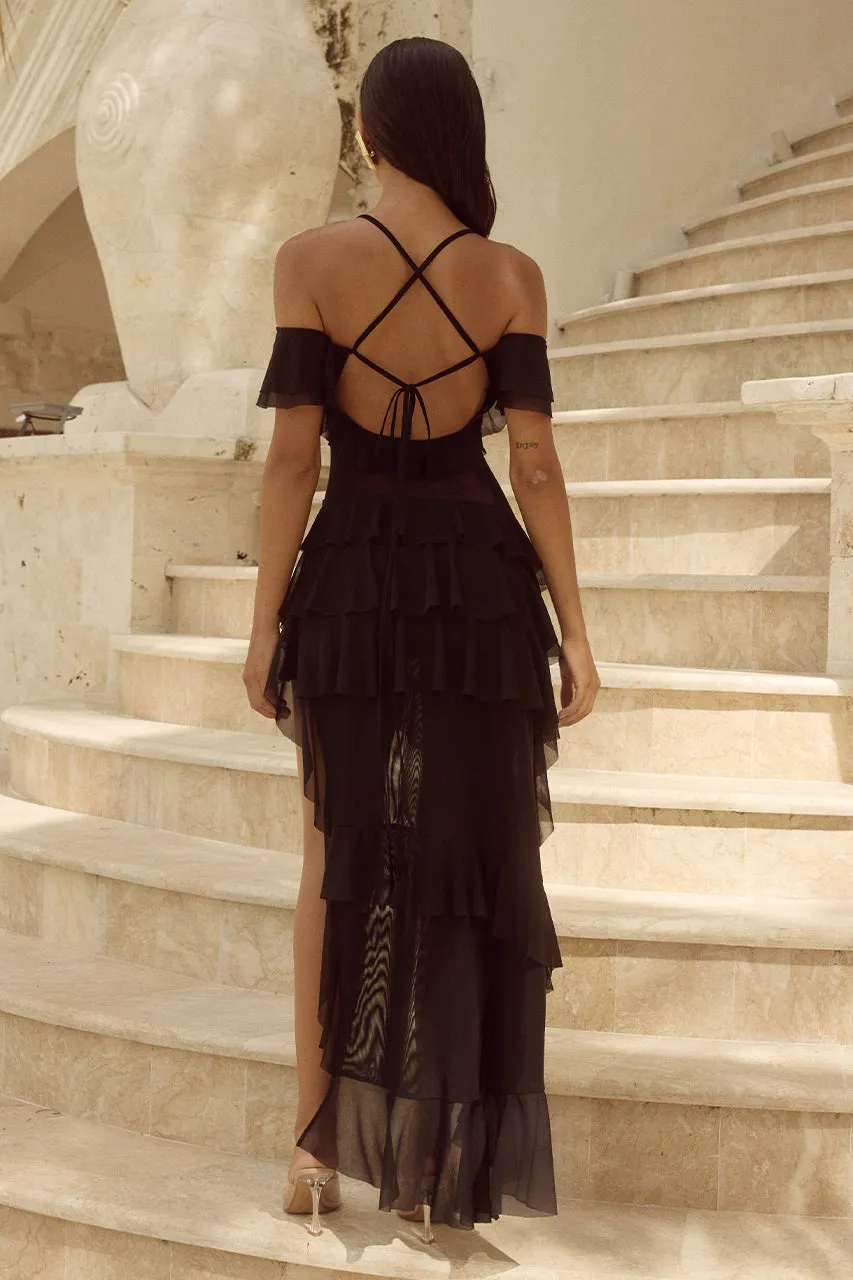 HARRIETTE MAXI DRESS - BLACK sold by Runaway The Label product image thumbnail 5