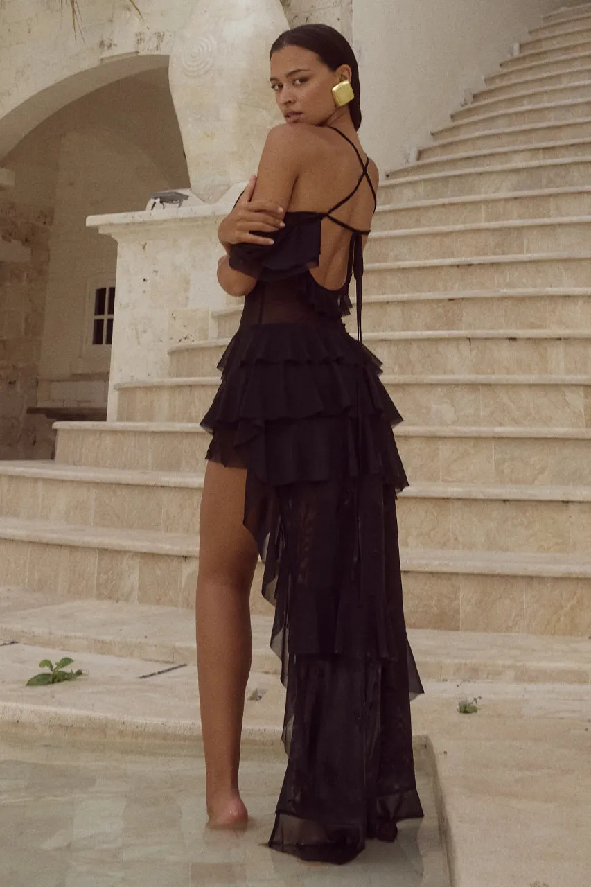 HARRIETTE MAXI DRESS - BLACK sold by Runaway The Label product image thumbnail 2