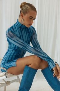 JORDI MINI DRESS - JEAN PRINT sold by Runaway The Label