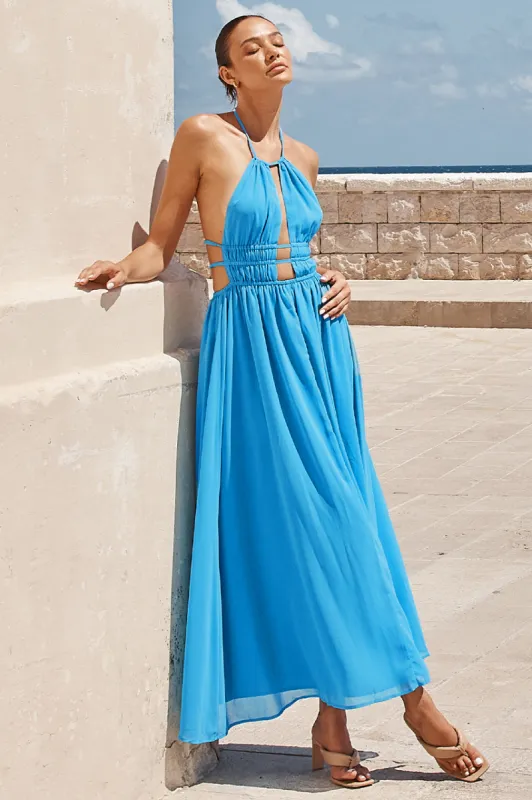 Palais Maxi Dress - Cyan sold by Runaway The Label