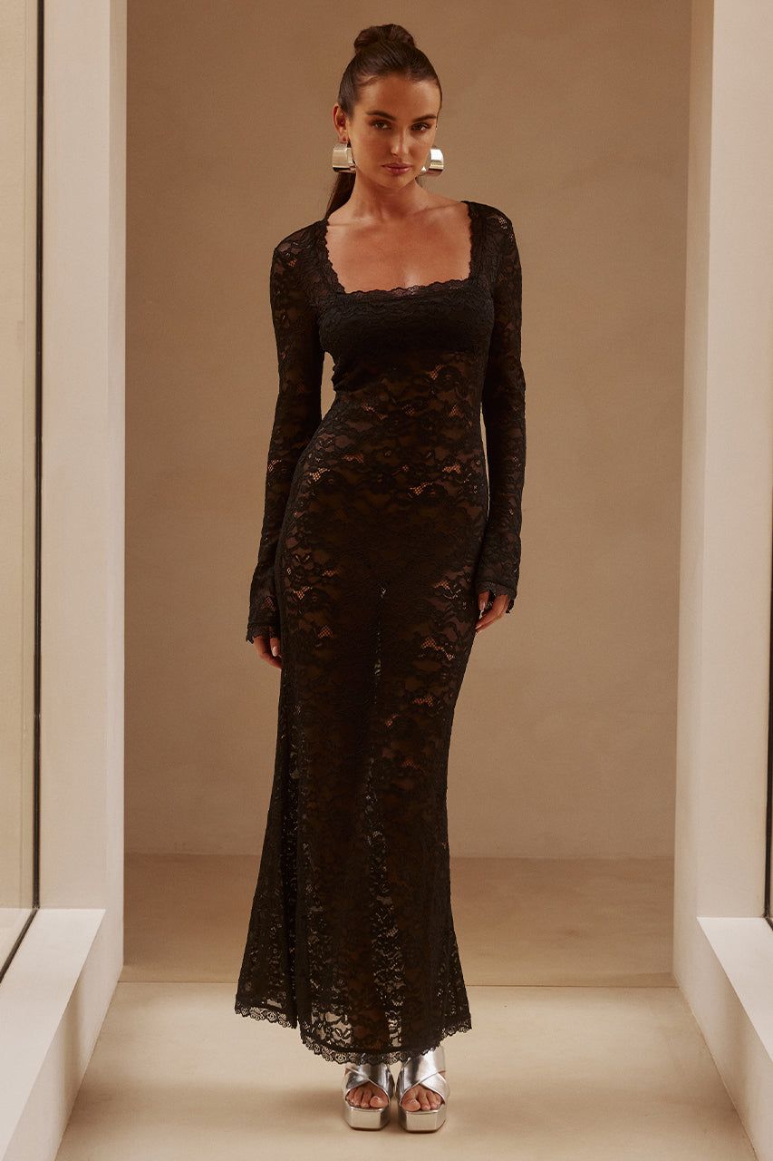 KAIA MAXI DRESS - BLACK sold by Runaway The Label