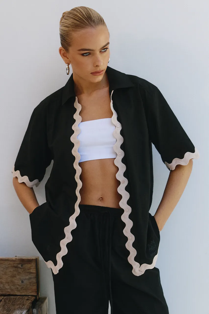 HARRY SHIRT - BLACK sold by Runaway The Label