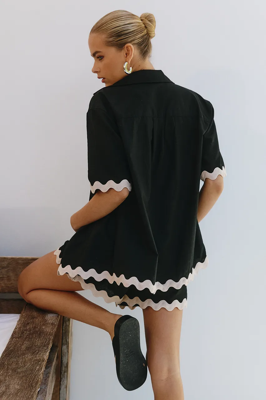 HARRY SHIRT - BLACK sold by Runaway The Label product image thumbnail 2