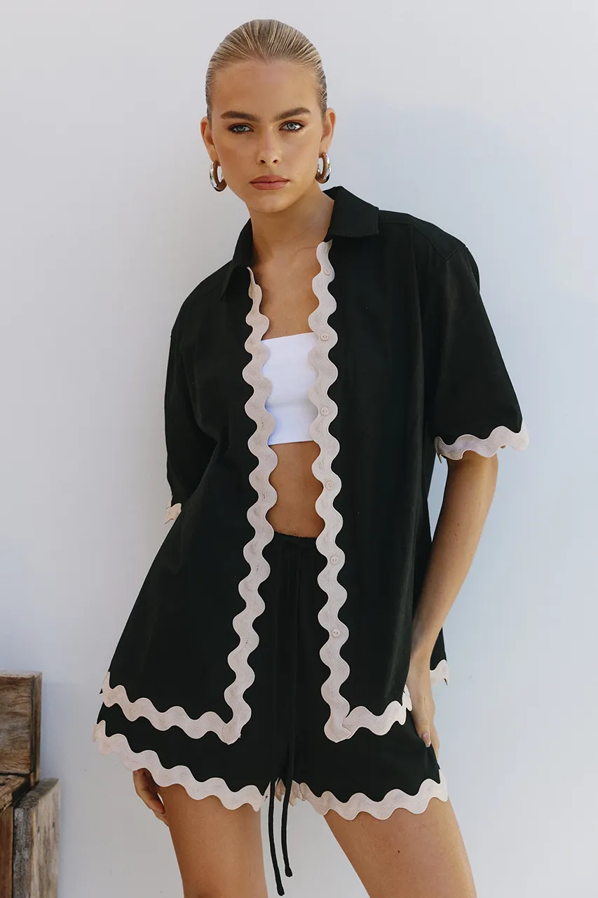 HARRY SHIRT - BLACK sold by Runaway The Label product image thumbnail 3