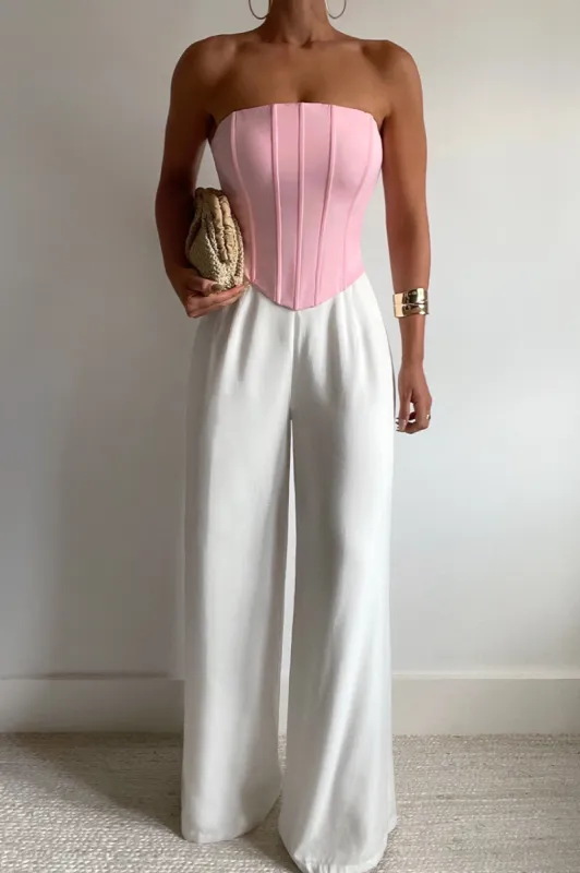 Rowena Pant - White sold by Runaway The Label