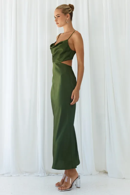 CARA SLIP DRESS - KHAKI sold by Runaway The Label