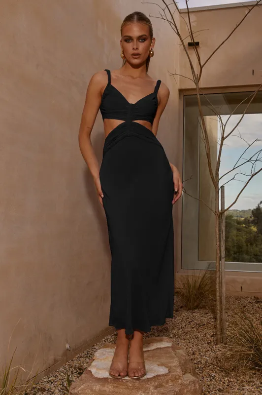 BRADY MIDI DRESS - BLACK sold by Runaway The Label