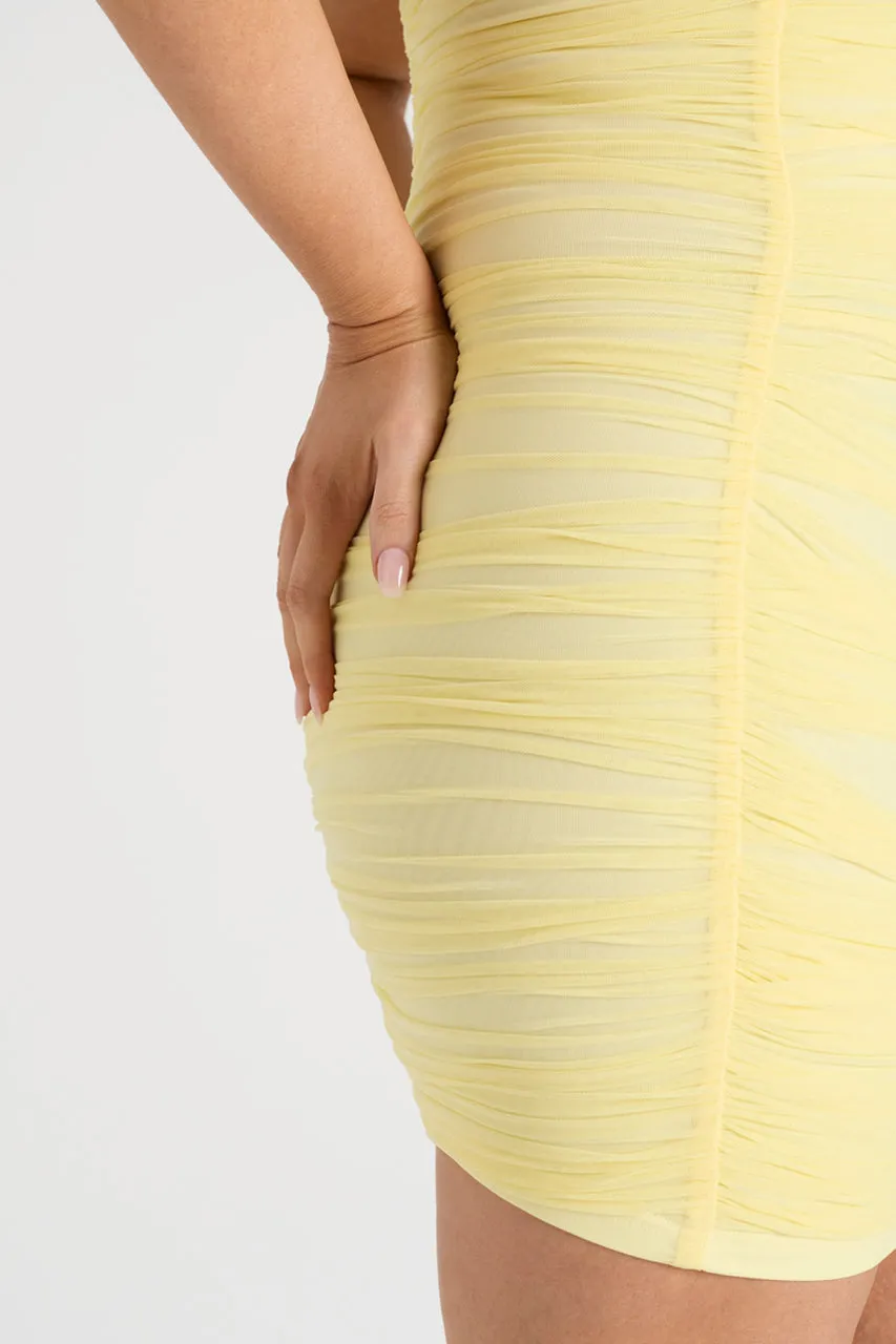 THE MESH MINI DRESS - BUTTER sold by Runaway The Label product image thumbnail 4