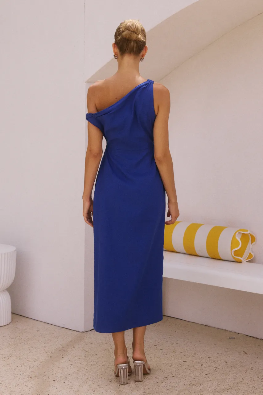 JASPIN MIDI DRESS - ROYAL sold by Runaway The Label product image thumbnail 2