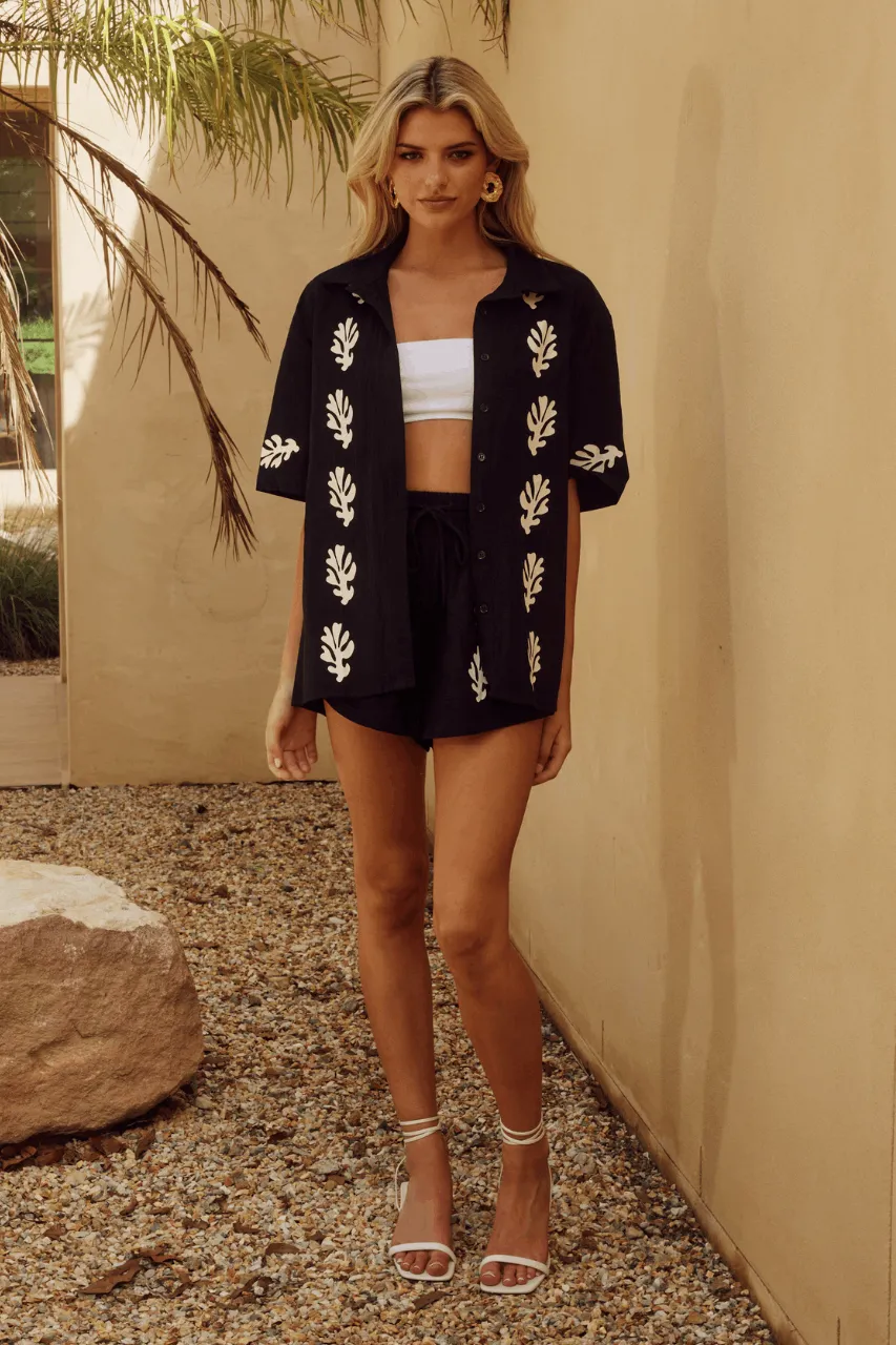 AMALIA SHIRT - BLACK/SAND sold by Runaway The Label product image thumbnail 4