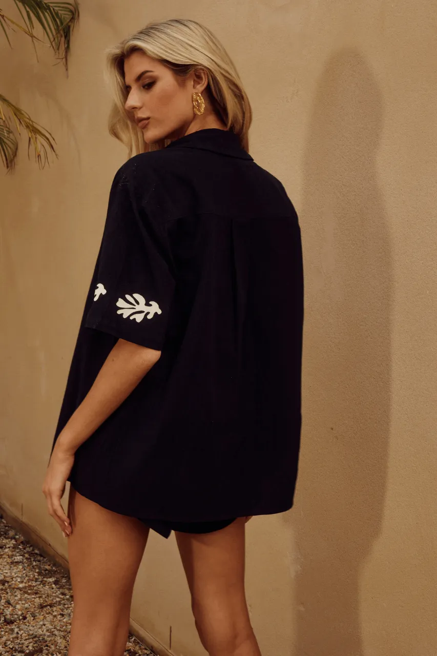 AMALIA SHIRT - BLACK/SAND sold by Runaway The Label product image thumbnail 2