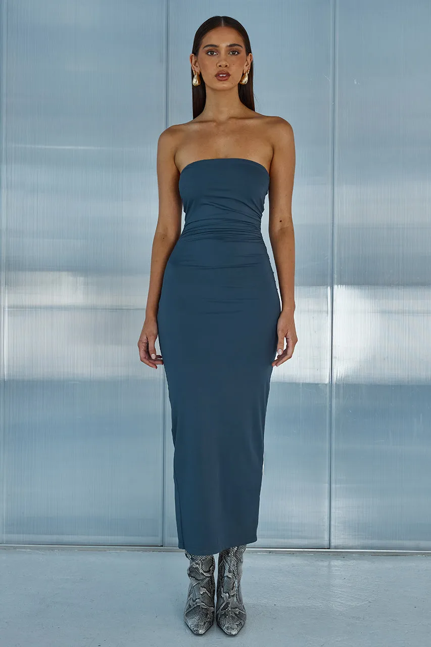 EDDIE MIDI DRESS - STEEL sold by Runaway The Label product image thumbnail 2