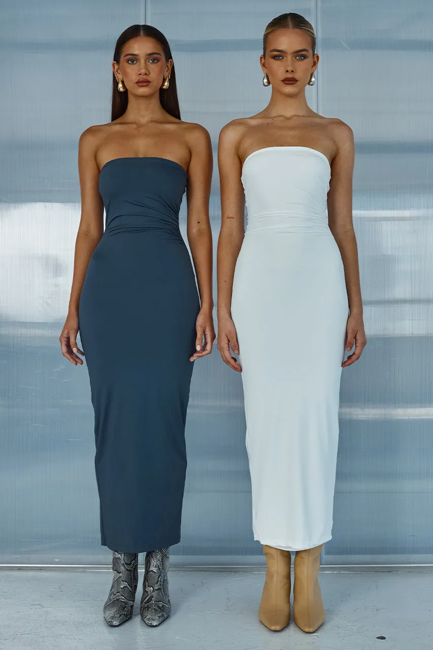 EDDIE MIDI DRESS - STEEL sold by Runaway The Label product image thumbnail 4