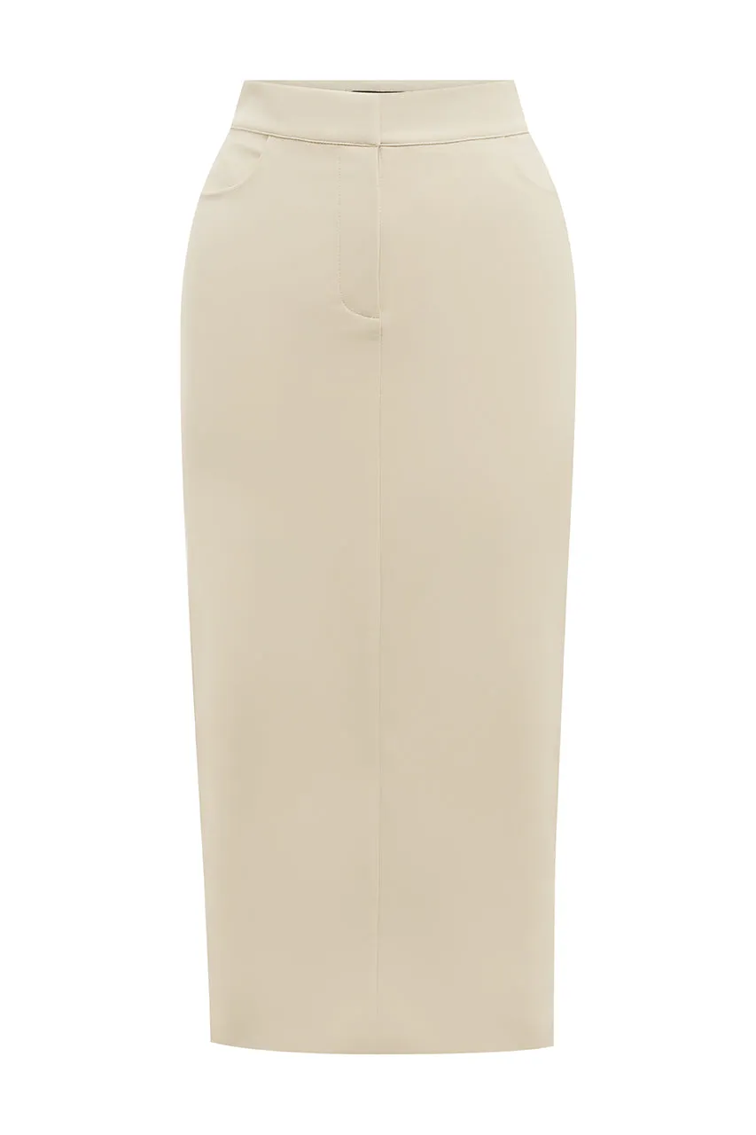 YAZMIN MIDI SKIRT - SAND sold by Runaway The Label product image thumbnail 3